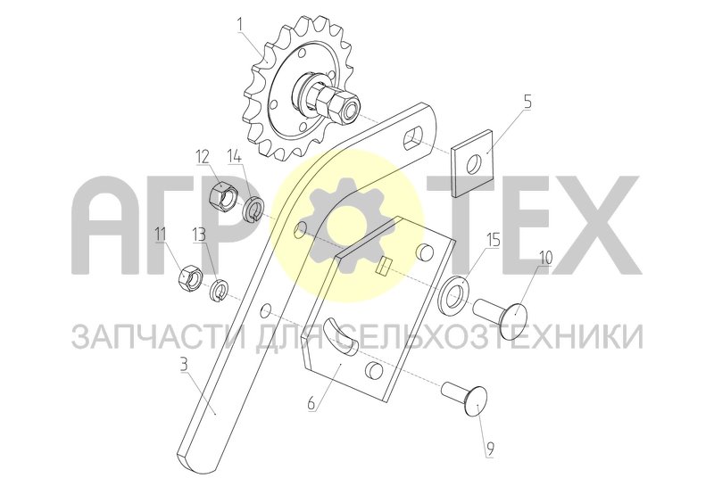 Чертеж Звездочка натяжная (54-2-121)